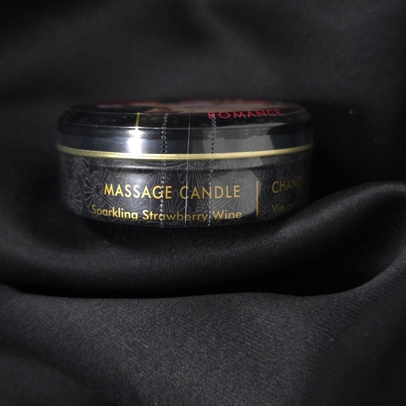 Massage Candle Sparkling Strawberry Wine Shunga 1oz Soy Oil Travel - Picture 6 of 8